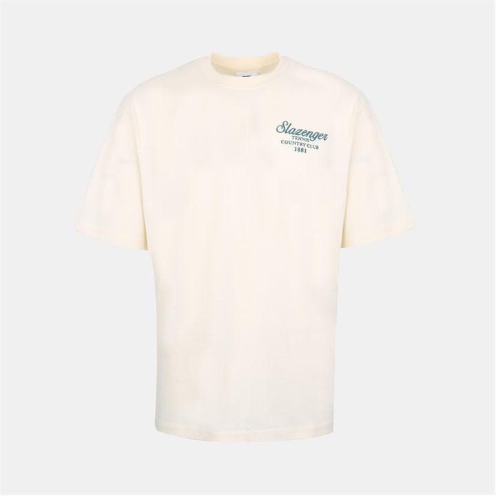 Slazenger Men's White Slaz Tennis Oversized T-Shirt in Size XL, Sports Direct