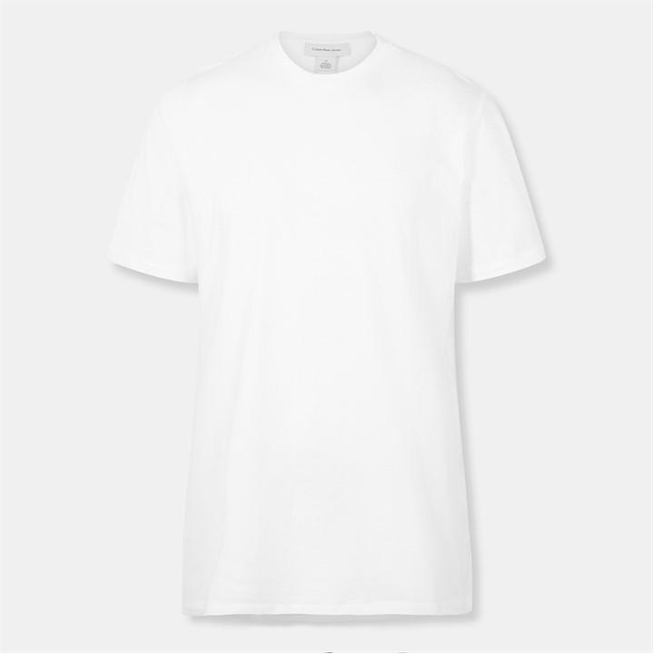 Calvin Klein Jeans Men's White Ckj Short-Sleeve Crew Regular Fit T-Shirt
