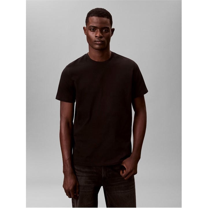 Calvin Klein Jeans Men's Black Short Sleeve Crew Neck T-Shirt in Size M, Sports Direct