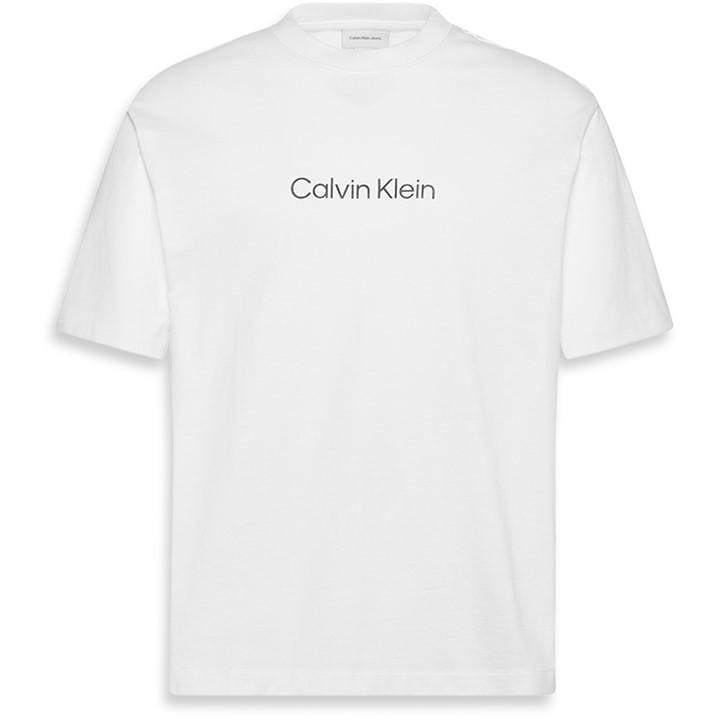 Calvin Klein Men' White Sslogo Crew T-Shirt in Size S, Sports Direct - Image 5