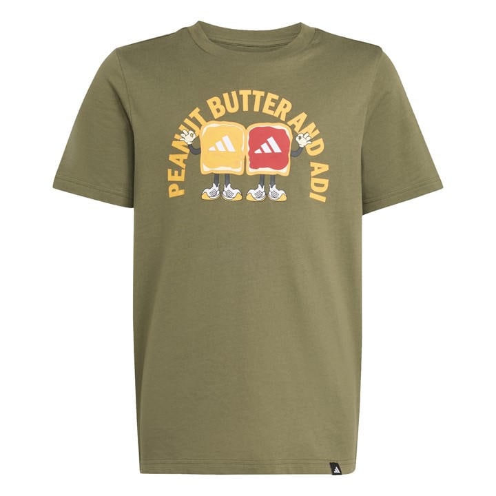 Adidas  Kids Green Logo T Shirt  in Size 7 - 8 Years, Sports Direct