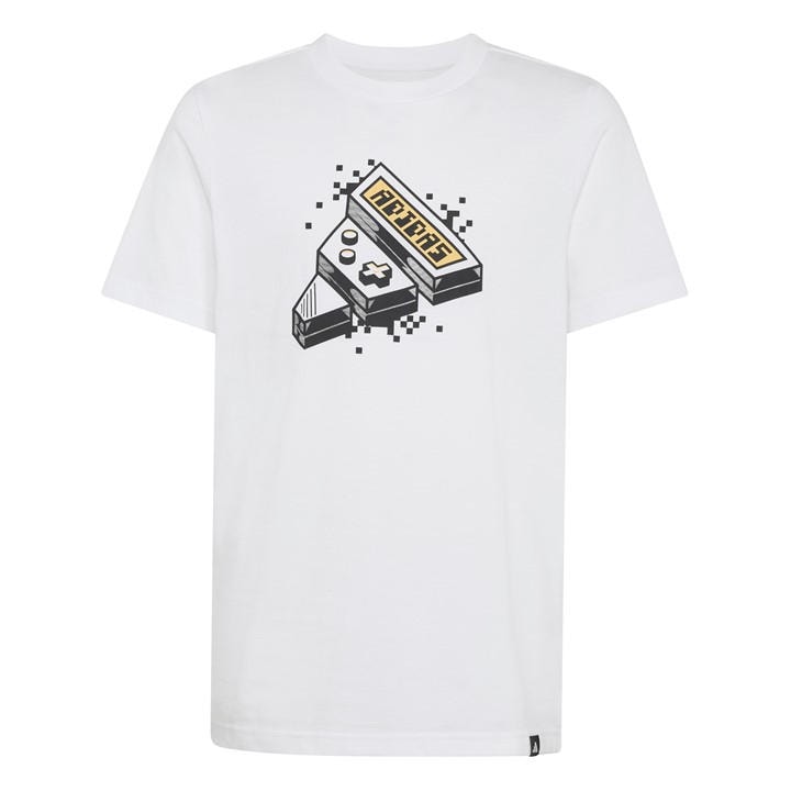 Adidas  Kids White Logo T Shirt  in Size 11 - 12 Years, Sports Direct