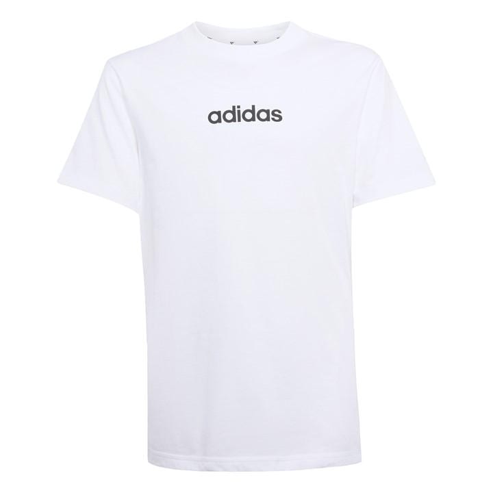 Adidas  Kids White Logo T Shirt  in Size 11 - 12 Years, Sports Direct