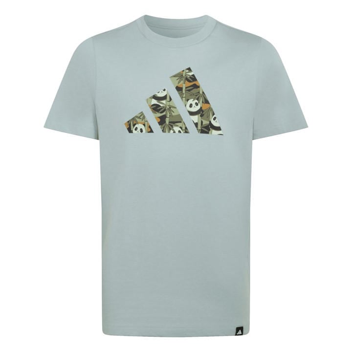 Adidas  Kids Green Logo T Shirt  in Size 7 - 8 Years, Sports Direct