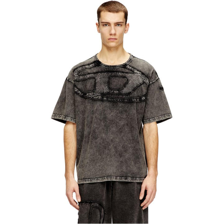 Diesel Men's Grey Oversized T-Shirt in Size XL, Sports Direct