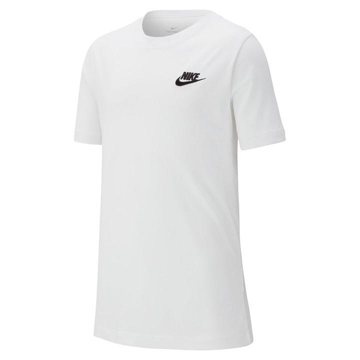 Nike Boys White Futura T Shirt  in Size 13 - 14 Years, Sports Direct