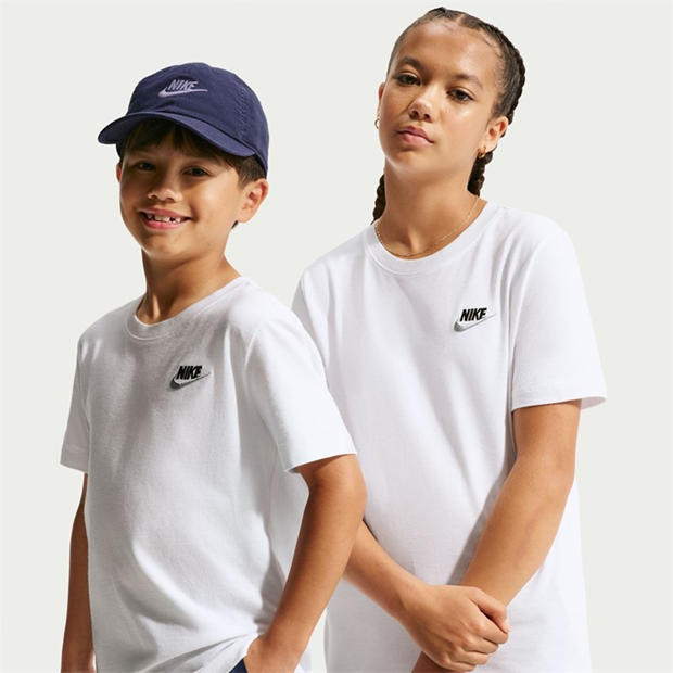 White/Black - Nike - Futura T Shirt Junior Boys