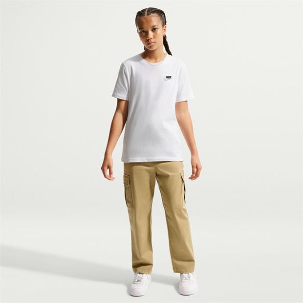 White/Black - Nike - Futura T Shirt Junior Boys