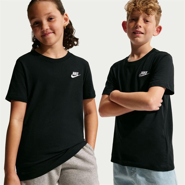 Black/White - Nike - Futura T Shirt Junior Boys