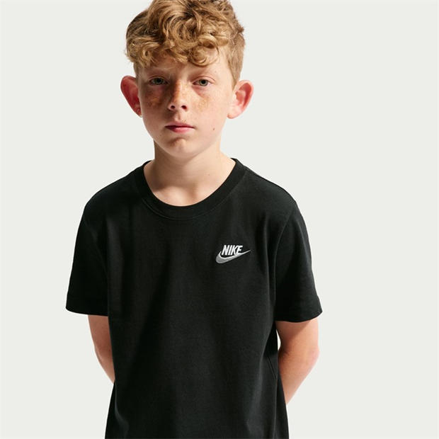 Black/White - Nike - Futura T Shirt Junior Boys