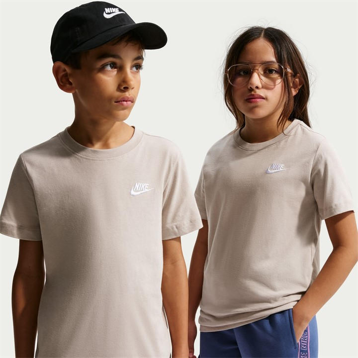 Nike Boys Beige Futura T Shirt  in Size 13 Years, Sports Direct