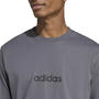 Grey/Black - adidas - Essentials Linear Single Jersey Mens T-Shirt