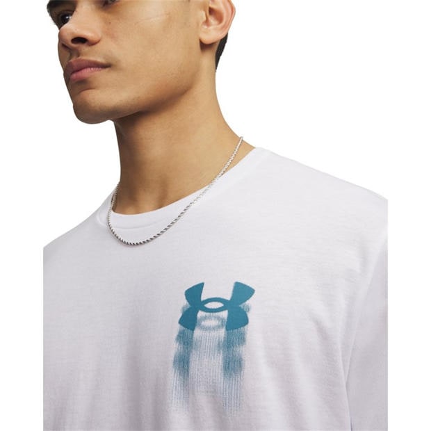 White/Boun Blue - Under Armour - Men's Blur Logo Short Sleeve T-Shirt