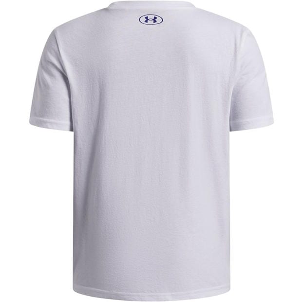 White/Red - Under Armour - UA Logo Blur Boys Short Sleeve