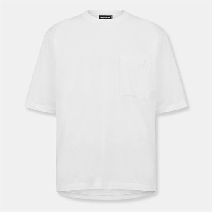Dsquared2 Men's White Dsq Bk Logo Oversized T-Shirt in Size M, Sports Direct