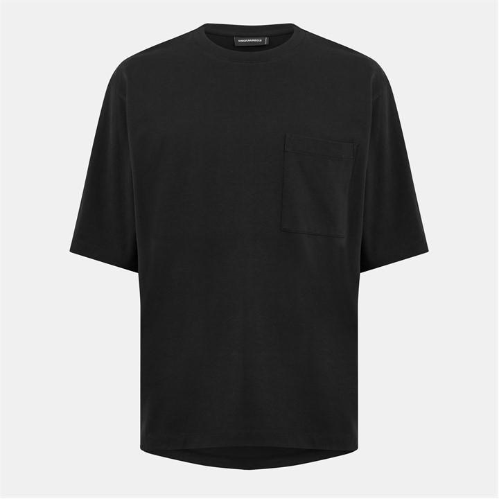 Dsquared2 Men's Black Dsq Bk Logo Oversized T-Shirt in Size M, Sports Direct