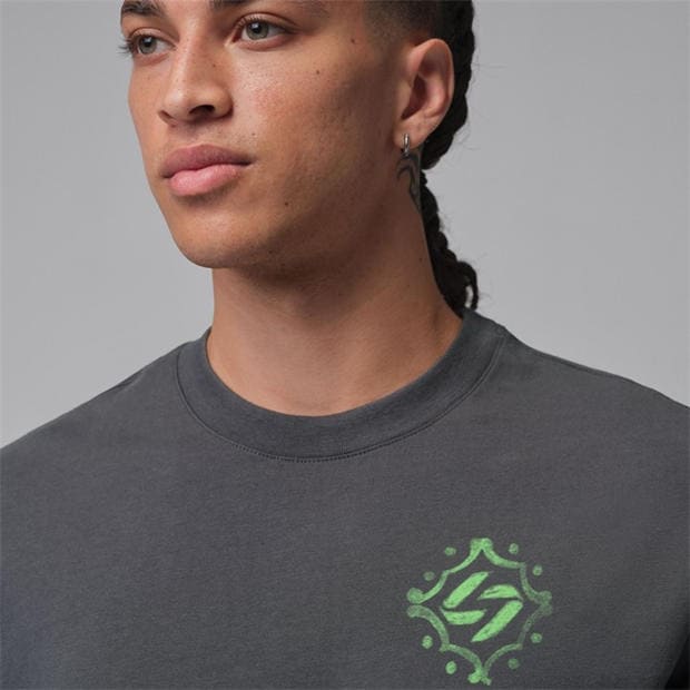 Anthractie/Lime - Air Jordan - Men's T-Shirt