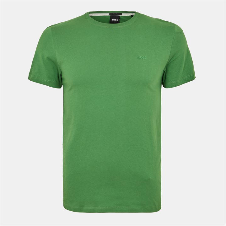Boss Men' Green Short Sleeve T-Shirt - Regular Fit (Tessler) in Size S, Sports Direct