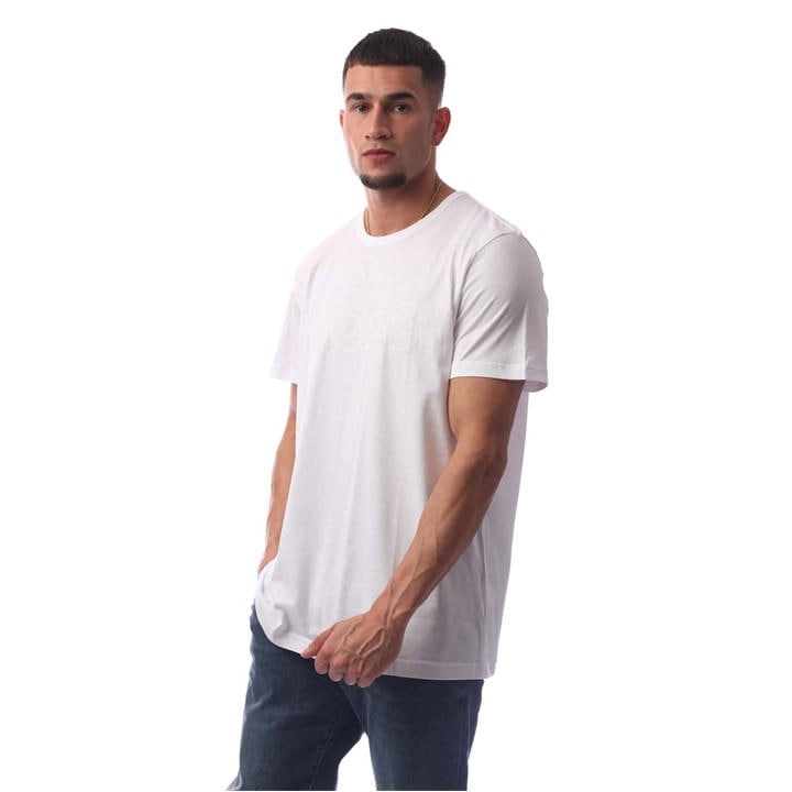 Boss Men's White Teebo Regular Fit T-Shirt in Size 2XL, Sports Direct