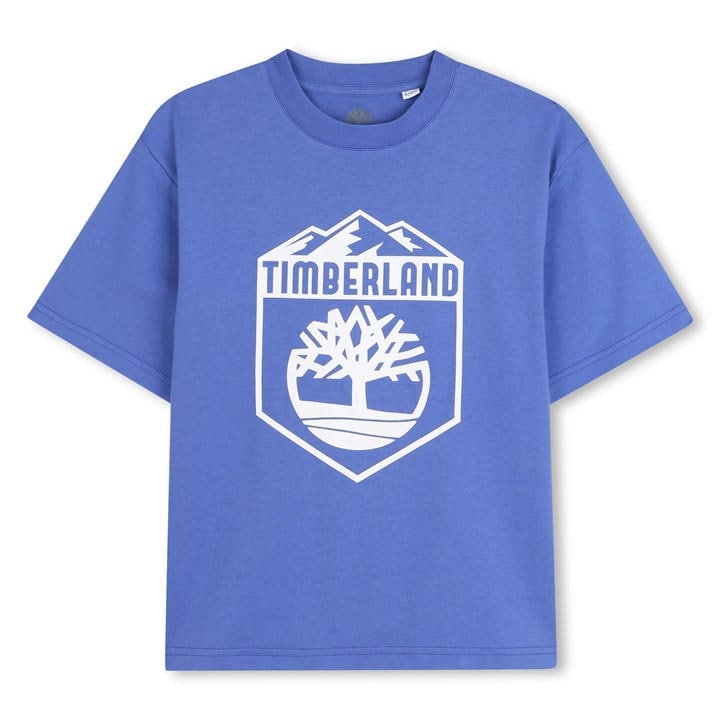 Timberland Boys Blue Kids' Timb Large Logo T-Shirt, Sports Direct