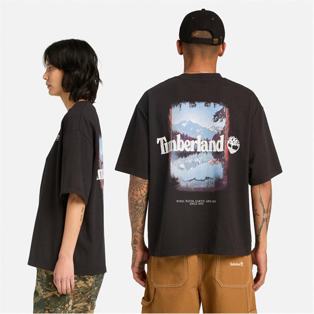 Black - Timberland - Men's Oversized T-Shirt