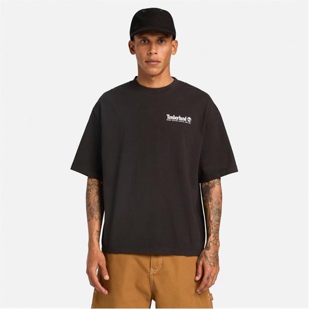 Black - Timberland - Men's Oversized T-Shirt