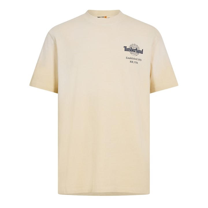 Timberland Men's White Sunfaded Back Graphic T-Shirt in Size XL, Sports Direct