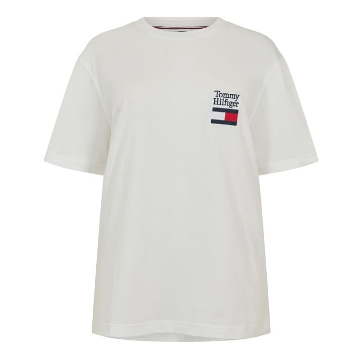 Tommy Hilfiger Men's White Stack Flag T-Shirt in Size M, Sports Direct