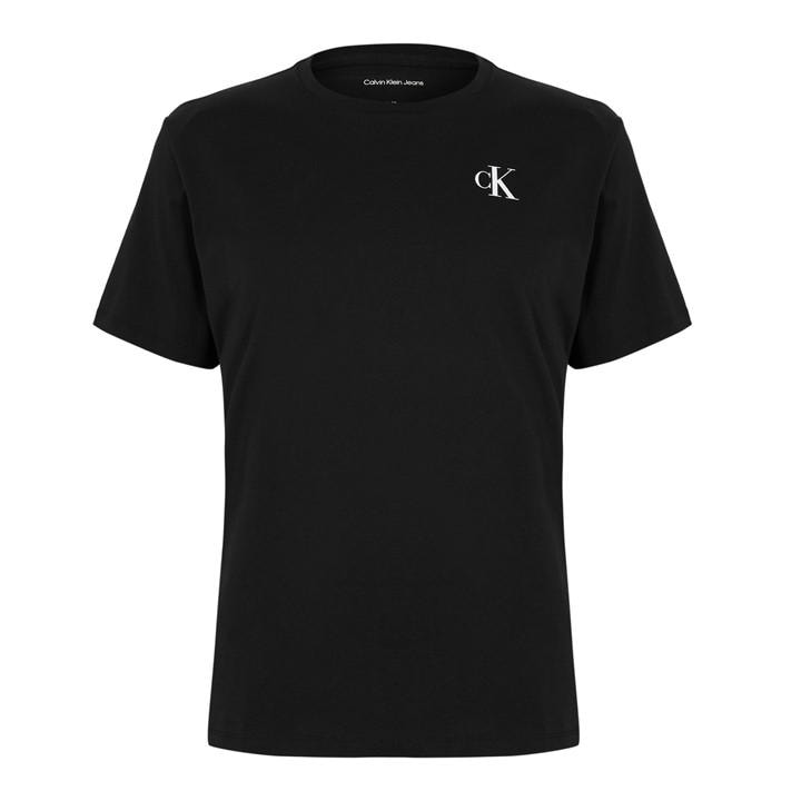 Calvin Klein Jeans Men' Black Mono Back Print T-Shirt in Size S, Sports Direct