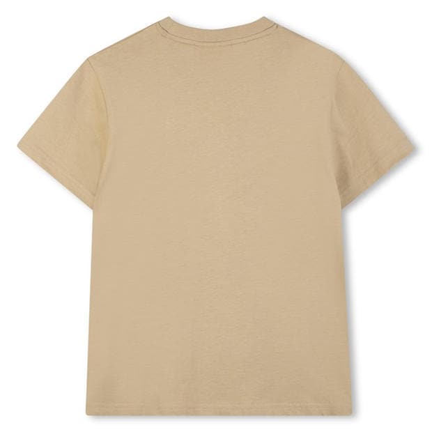 Sand - HUGO - Unisex Kids Big Logo Cotton Short Sleeve T-Shirt