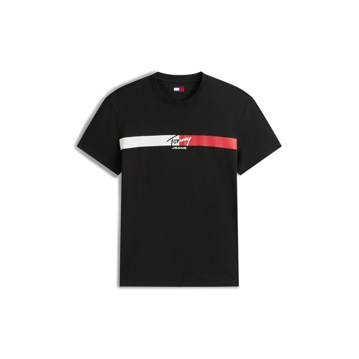 Tommy Jeans Men's Black T-Shirt in Size XL, Sports Direct