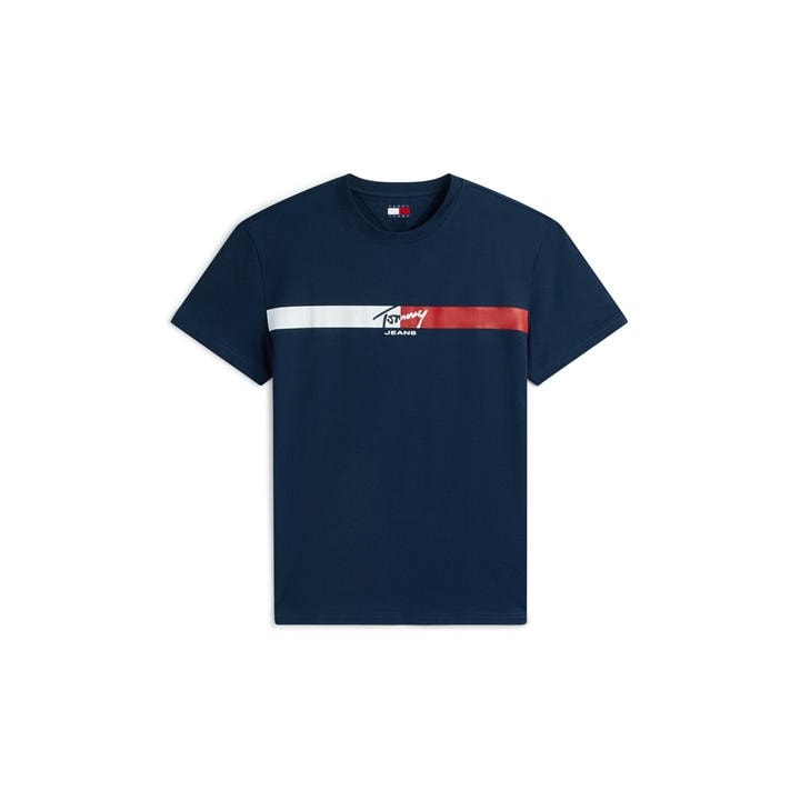 Tommy Jeans Men's Blue T-Shirt in Size M, Sports Direct