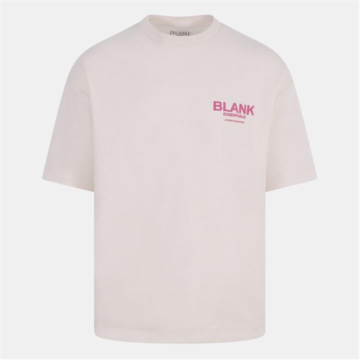 Blank Essentials Men's Cream Studio Collection Oversized T-Shirt in Size M, Sports Direct
