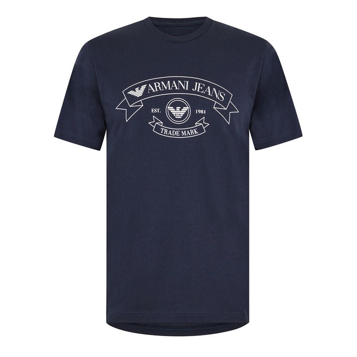 Emporio Armani Men's Blue T-Shirt in Size M, Sports Direct