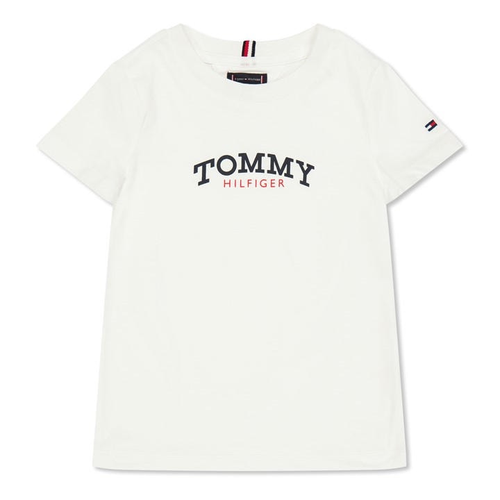 Tommy Hilfiger Boys White Kids' Mono T-Shirt in Size 9 - 10 Years, Sports Direct
