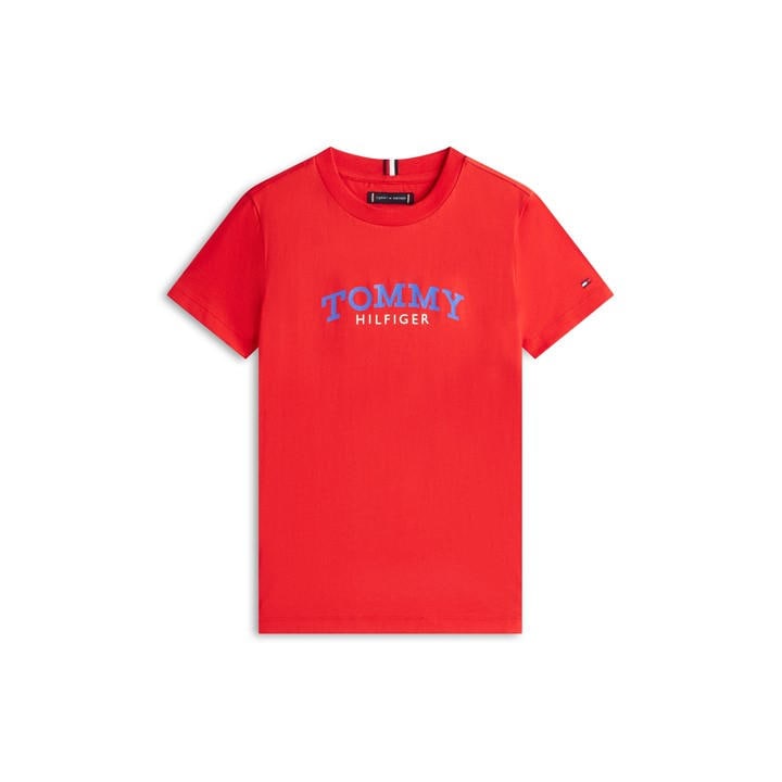 Tommy Hilfiger Boys Red Kids' Mono T-Shirt in Size 9 - 10 Years, Sports Direct