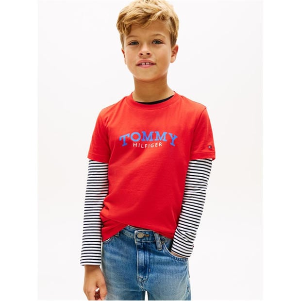 Rapid Red - TOMMY HILFIGER - Kids' Mono T-Shirt