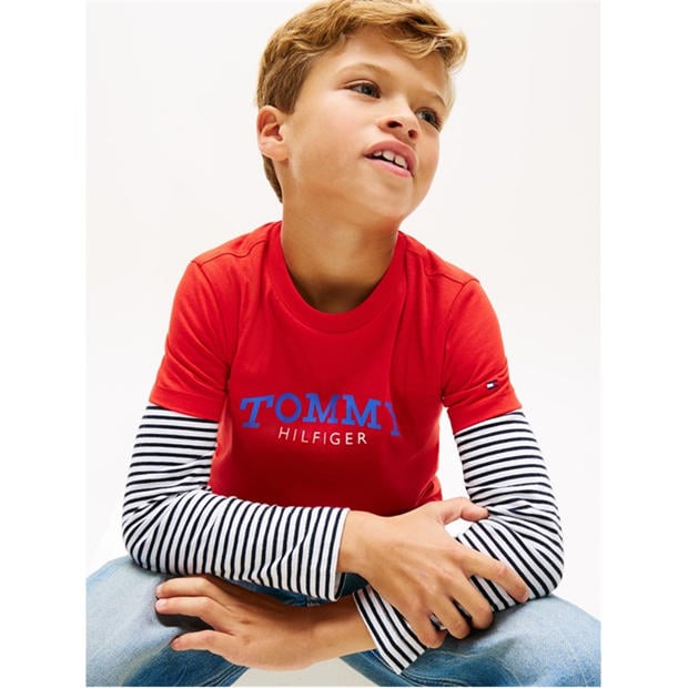 Rapid Red - TOMMY HILFIGER - Kids' Mono T-Shirt