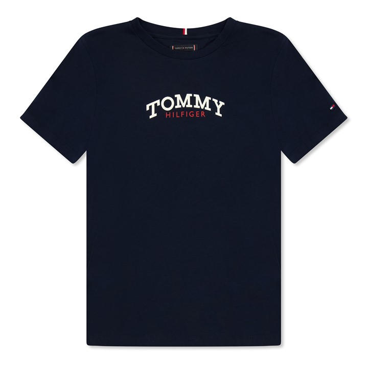 Tommy Hilfiger Boys Blue Kids' Mono T-Shirt in Size 8 - 9 Years, Sports Direct