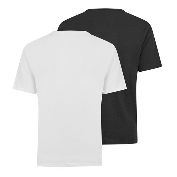 Wht/Blk 980 - Boss - Mens BOSS Bodywear 2 Pack Short Sleeve T-Shirts with Logo Detail