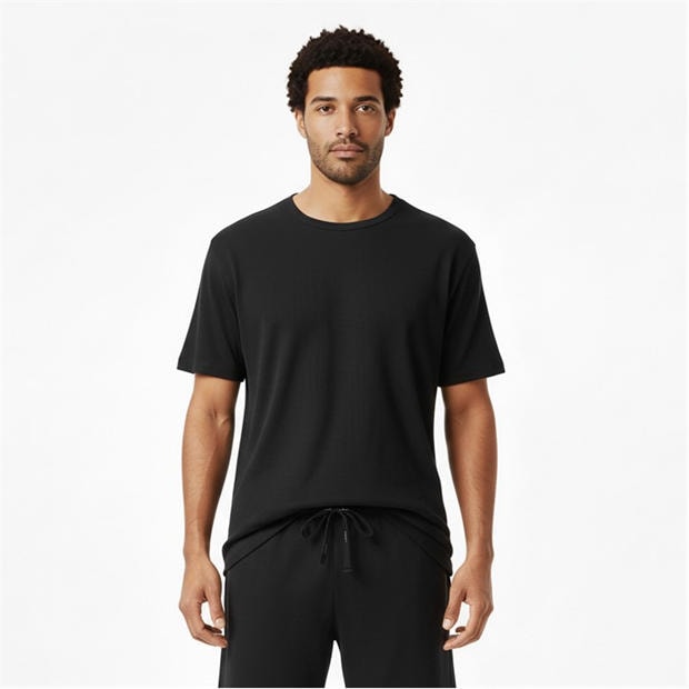 Wht/Blk 980 - Boss - Mens BOSS Bodywear 2 Pack Short Sleeve T-Shirts with Logo Detail
