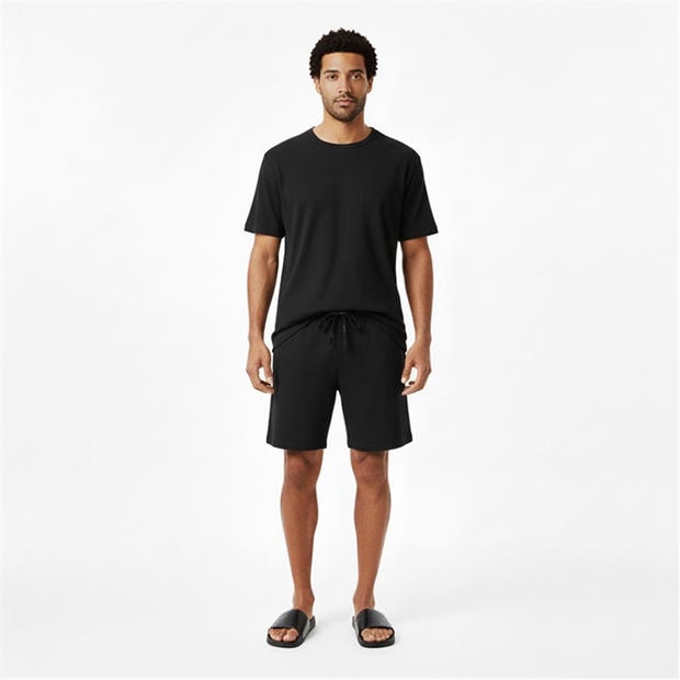 Wht/Blk 980 - Boss - Mens BOSS Bodywear 2 Pack Short Sleeve T-Shirts with Logo Detail