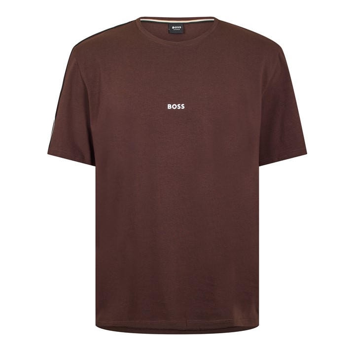 Boss Men' Brown Bodywear Unique Short Sleeve Casual T-Shirt in Size S, Sports Direct