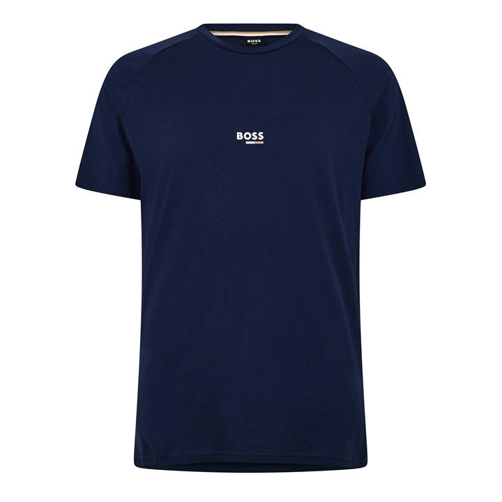 Boss Men's Blue Bodywear Short Sleeve T-Shirt With Logo Detail in Size M, Sports Direct