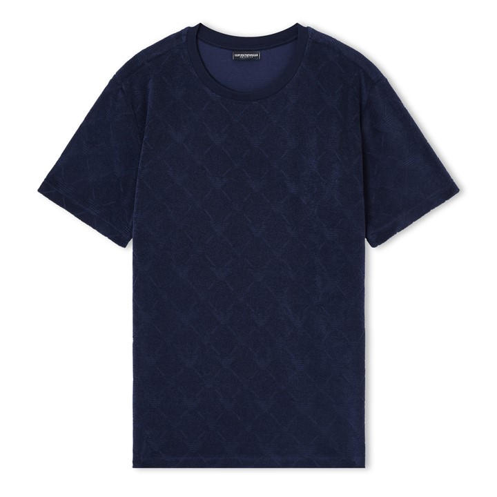 Emporio Armani Men' Blue T-Shirt Beachwear in Size S, Sports Direct