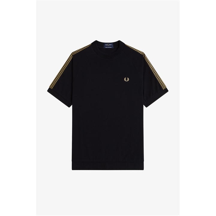 Fred Perry Men's Black Fred Tape T-Shirt Sn62