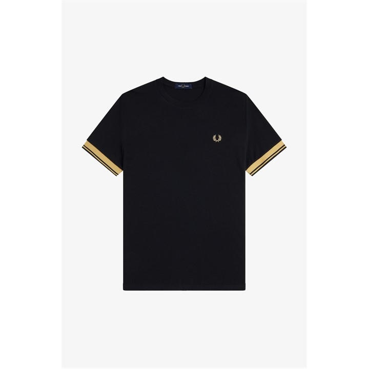 Fred Perry Men's Black T-Shirt in Size M, Sports Direct