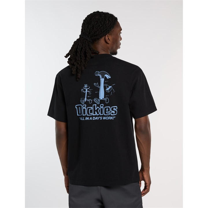 Dickies Men's Black Fairlawn Tee in Size L, Sports Direct