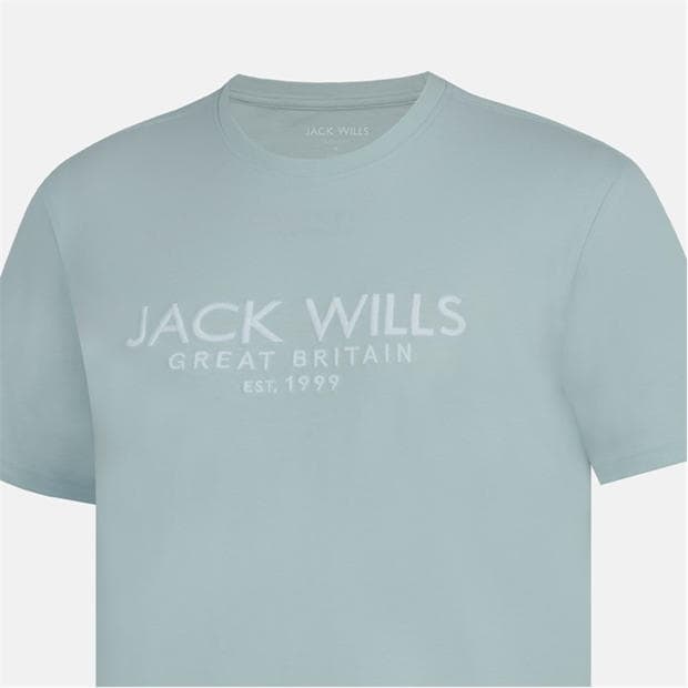 Light Blue - Jack Wills - Carnaby Logo T-shirt Mens