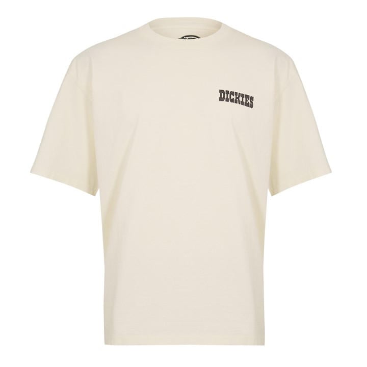 Dickies Men's Cream Buchtell Tee in Size L, Sports Direct